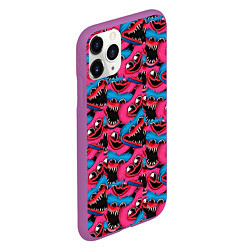 Чехол iPhone 11 Pro матовый POPPY PLAYTIME HAGGY WAGGY AND KISSY MISSY ПАТТЕРН, цвет: 3D-фиолетовый — фото 2