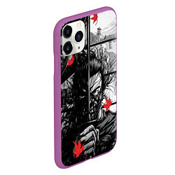 Чехол iPhone 11 Pro матовый Ghost of Tsushima Призрак Цусимы Дзин Сакай, цвет: 3D-фиолетовый — фото 2