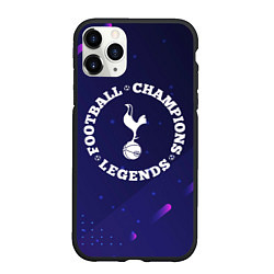 Чехол iPhone 11 Pro матовый Символ Tottenham и круглая надпись Football Legend, цвет: 3D-черный