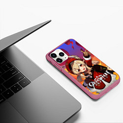 Чехол iPhone 11 Pro матовый Кли с талантом пиротехника, цвет: 3D-малиновый — фото 2