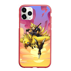 Чехол iPhone 11 Pro матовый Клауд Страйф из Final Fantasy, цвет: 3D-красный