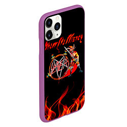 Чехол iPhone 11 Pro матовый Show No Mercy - Slayer, цвет: 3D-фиолетовый — фото 2
