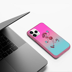 Чехол iPhone 11 Pro матовый Мама длинные ноги: Poppy Playtime, цвет: 3D-малиновый — фото 2