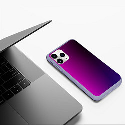 Чехол iPhone 11 Pro матовый VIOLET gradient, цвет: 3D-светло-сиреневый — фото 2