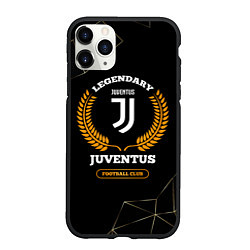Чехол iPhone 11 Pro матовый Лого Juventus и надпись Legendary Football Club на, цвет: 3D-черный