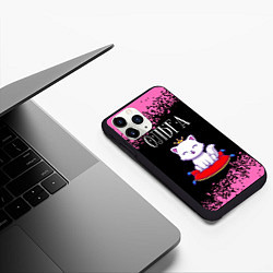 Чехол iPhone 11 Pro матовый Ольга КОШКА Арт, цвет: 3D-черный — фото 2
