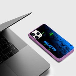 Чехол iPhone 11 Pro матовый Niletto абстракция, цвет: 3D-фиолетовый — фото 2