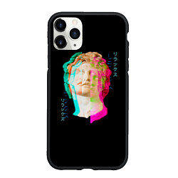 Чехол iPhone 11 Pro матовый Статуя Глитч, цвет: 3D-черный