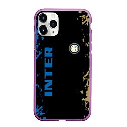 Чехол iPhone 11 Pro матовый Интер inter, цвет: 3D-фиолетовый