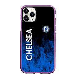 Чехол iPhone 11 Pro матовый Chelsea пламя, цвет: 3D-фиолетовый