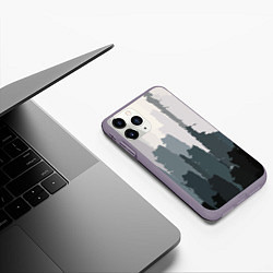 Чехол iPhone 11 Pro матовый Мрачный город, цвет: 3D-серый — фото 2