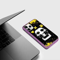 Чехол iPhone 11 Pro матовый Love Death and Robots Любовь Смерть и Роботы, цвет: 3D-фиолетовый — фото 2