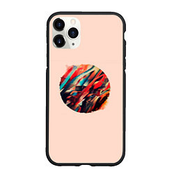 Чехол iPhone 11 Pro матовый Абстрактный кружок, цвет: 3D-черный