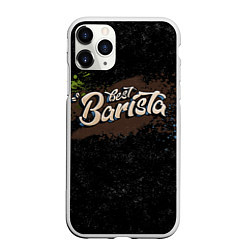 Чехол iPhone 11 Pro матовый Best barista graffiti, цвет: 3D-белый