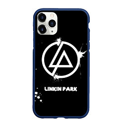 Чехол iPhone 11 Pro матовый Linkin Park логотип краской, цвет: 3D-тёмно-синий