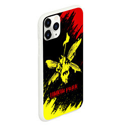 Чехол iPhone 11 Pro матовый Linkin Park желто-красный, цвет: 3D-белый — фото 2