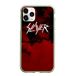 Чехол iPhone 11 Pro матовый World Painted Blood - Slayer, цвет: 3D-салатовый