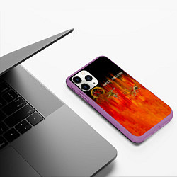 Чехол iPhone 11 Pro матовый Hell Awaits - Slayer, цвет: 3D-фиолетовый — фото 2