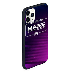 Чехол iPhone 11 Pro матовый Mass Effect Gaming Champion: рамка с лого и джойст, цвет: 3D-черный — фото 2