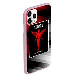 Чехол iPhone 11 Pro матовый NIRVANA in utero - НИРВАНА, цвет: 3D-розовый — фото 2