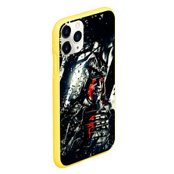 Чехол iPhone 11 Pro матовый Кровавые слезы самурая, цвет: 3D-желтый — фото 2