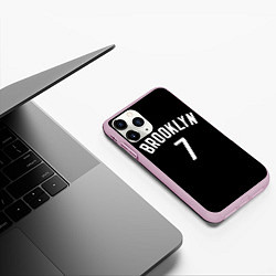 Чехол iPhone 11 Pro матовый Кевин Дюрант Бруклин, цвет: 3D-розовый — фото 2