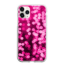 Чехол iPhone 11 Pro матовый Розовые блестки, цвет: 3D-белый