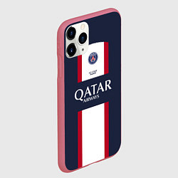 Чехол iPhone 11 Pro матовый ПСЖ 22-23, цвет: 3D-малиновый — фото 2