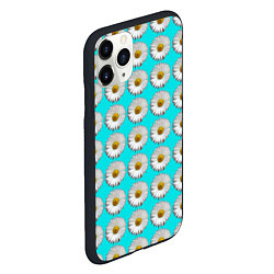 Чехол iPhone 11 Pro матовый CHAMOMILE FLOWERS, цвет: 3D-черный — фото 2