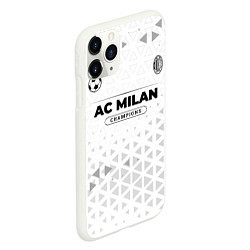 Чехол iPhone 11 Pro матовый AC Milan Champions Униформа, цвет: 3D-белый — фото 2