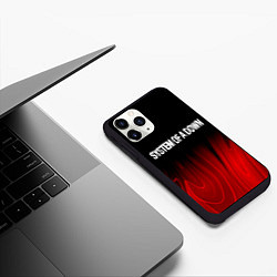 Чехол iPhone 11 Pro матовый System of a Down Red Plasma, цвет: 3D-черный — фото 2