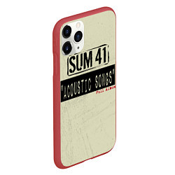 Чехол iPhone 11 Pro матовый Sum 41 - The Acoustics Full Album, цвет: 3D-красный — фото 2