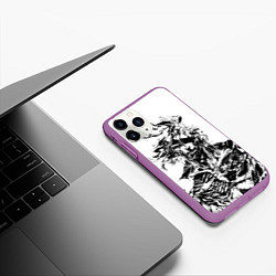 Чехол iPhone 11 Pro матовый Metal Gear Rising: Revengeance, цвет: 3D-фиолетовый — фото 2