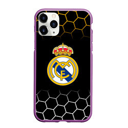 Чехол iPhone 11 Pro матовый Real madrid соты