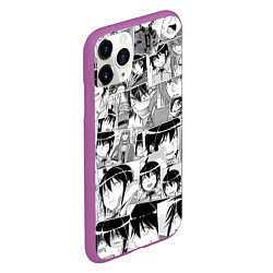 Чехол iPhone 11 Pro матовый Tsuki ga Michibiku Isekai Douchuu pattern, цвет: 3D-фиолетовый — фото 2