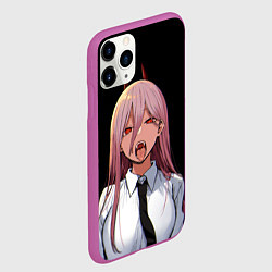 Чехол iPhone 11 Pro матовый ПАУЭР ИЗ ЧЕЛОВЕК БЕНЗОПИЛА Chainsaw man аниме, цвет: 3D-фиолетовый — фото 2