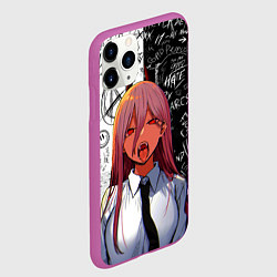 Чехол iPhone 11 Pro матовый ПАУЭР Демон Человек бензопила, цвет: 3D-фиолетовый — фото 2