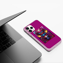 Чехол iPhone 11 Pro матовый Poppy Playtime - Chapter 2 персонажи, цвет: 3D-розовый — фото 2