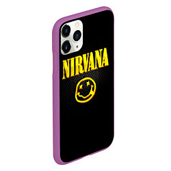 Чехол iPhone 11 Pro матовый NIRVANA соты, цвет: 3D-фиолетовый — фото 2