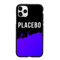 Чехол iPhone 11 Pro матовый Placebo Purple Grunge, цвет: 3D-черный