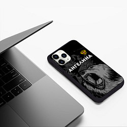 Чехол iPhone 11 Pro матовый Ангелина Россия Медведь, цвет: 3D-черный — фото 2