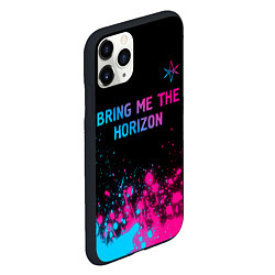 Чехол iPhone 11 Pro матовый Bring Me the Horizon Neon Gradient, цвет: 3D-черный — фото 2