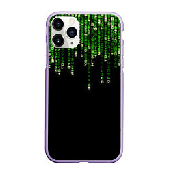Чехол iPhone 11 Pro матовый Дождь Из Японских Иероглифов, цвет: 3D-светло-сиреневый