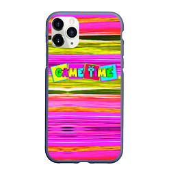 Чехол iPhone 11 Pro матовый Game time Абстрактный полосатый узор, цвет: 3D-серый