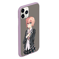 Чехол iPhone 11 Pro матовый Юи Юигахама OreGairu, цвет: 3D-сиреневый — фото 2