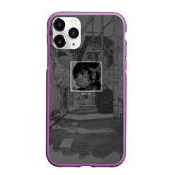 Чехол iPhone 11 Pro матовый MASKA, цвет: 3D-фиолетовый