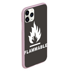 Чехол iPhone 11 Pro матовый Flammable, цвет: 3D-розовый — фото 2