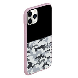 Чехол iPhone 11 Pro матовый Полукамуфляж Тёмно-Серый, цвет: 3D-розовый — фото 2