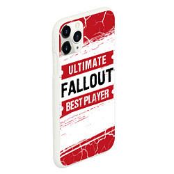 Чехол iPhone 11 Pro матовый Fallout: красные таблички Best Player и Ultimate, цвет: 3D-белый — фото 2