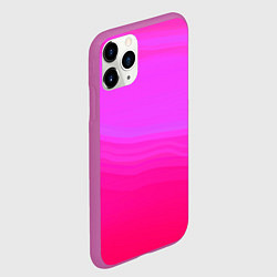 Чехол iPhone 11 Pro матовый Neon pink bright abstract background, цвет: 3D-фиолетовый — фото 2